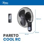Стенен вентилатор Ardes AR5W40R Pareto Cool RC - Image 2