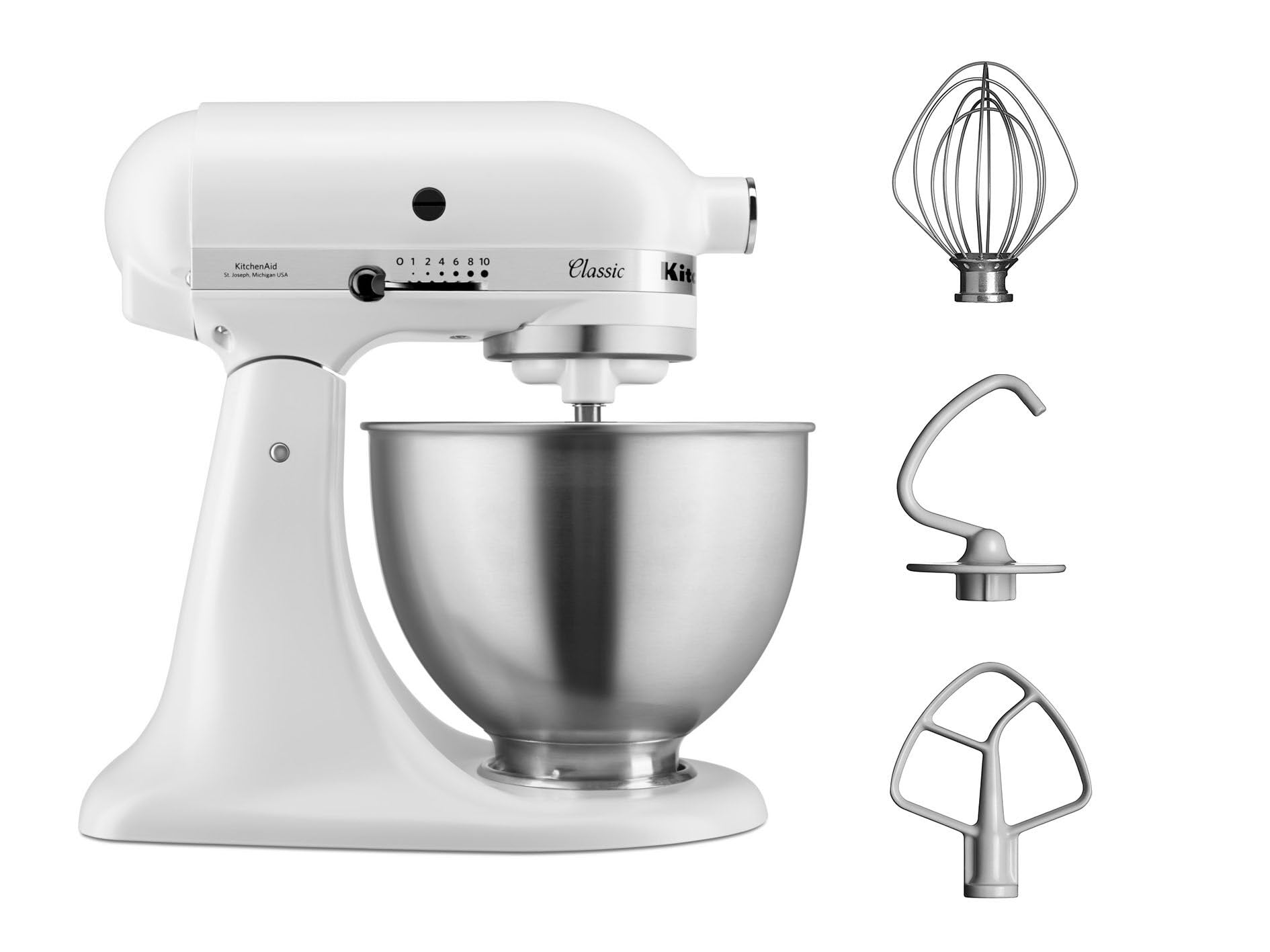 product_01_1890x1417_a5a1f76df8 Кухненски робот KitchenAid Classic 5K45SSEWH 4.3 л - Image 1