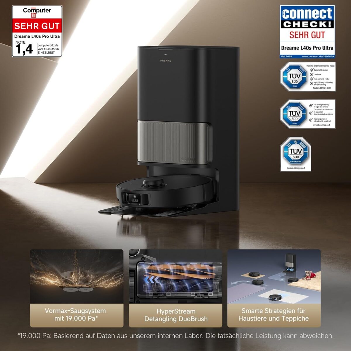 Робот прахосмукачка с моп Dreame L40s Pro Ultra - Image 2