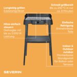 Електрическа скара със стойка Severin PG 8596 2000W - Image 3